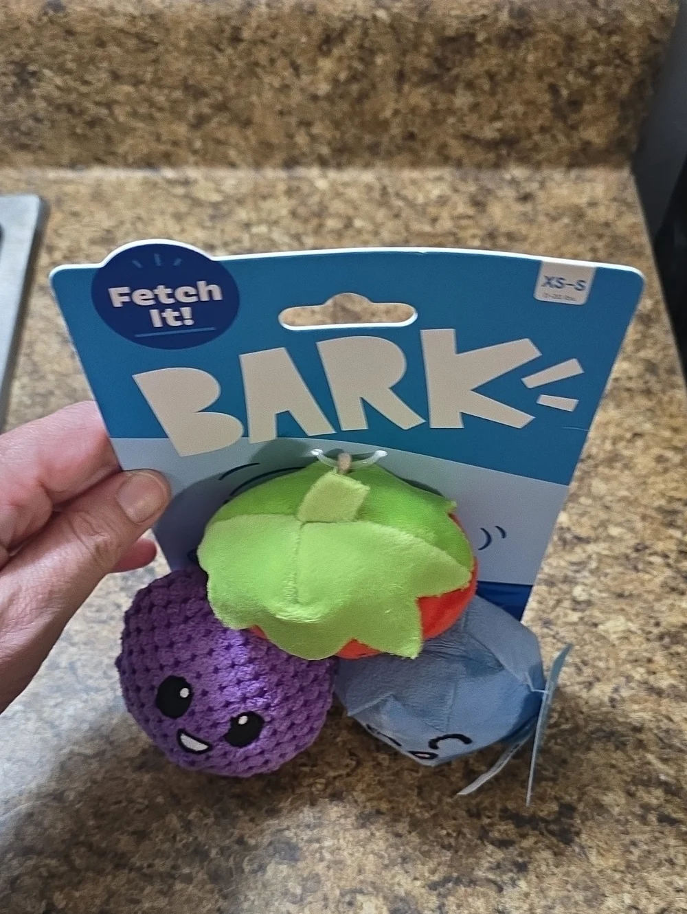 Bark Wild Berry Bunch Plush Fruit Squeak Dog Toy Trio -  NWT  XS-S 0-20 Pounds‎